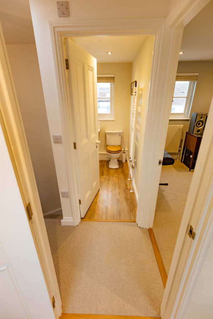 Landing between the bedroom, music room and shower room in a Bishopston loft conversion