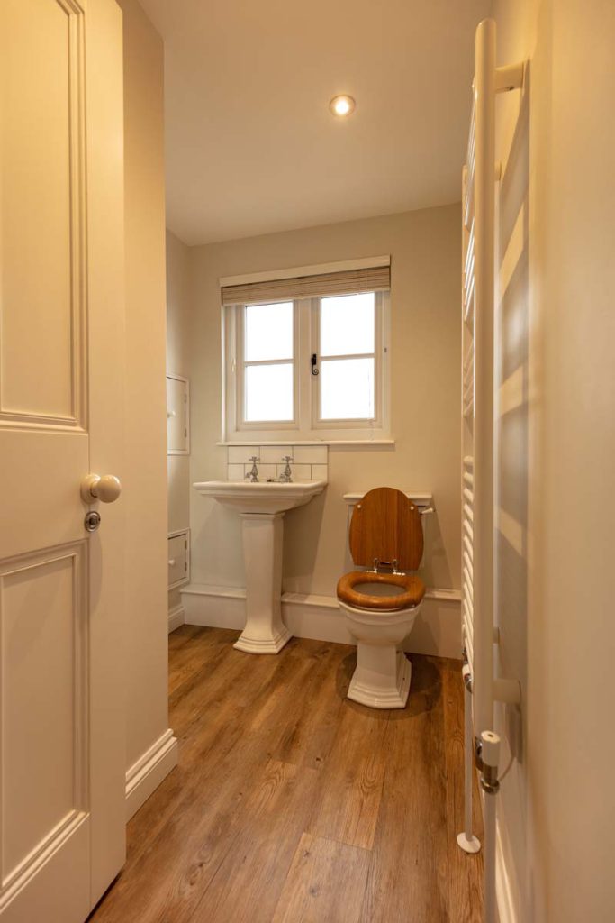 Traditional shower room with pedestal basin in a Bishopston dormer loft conversion