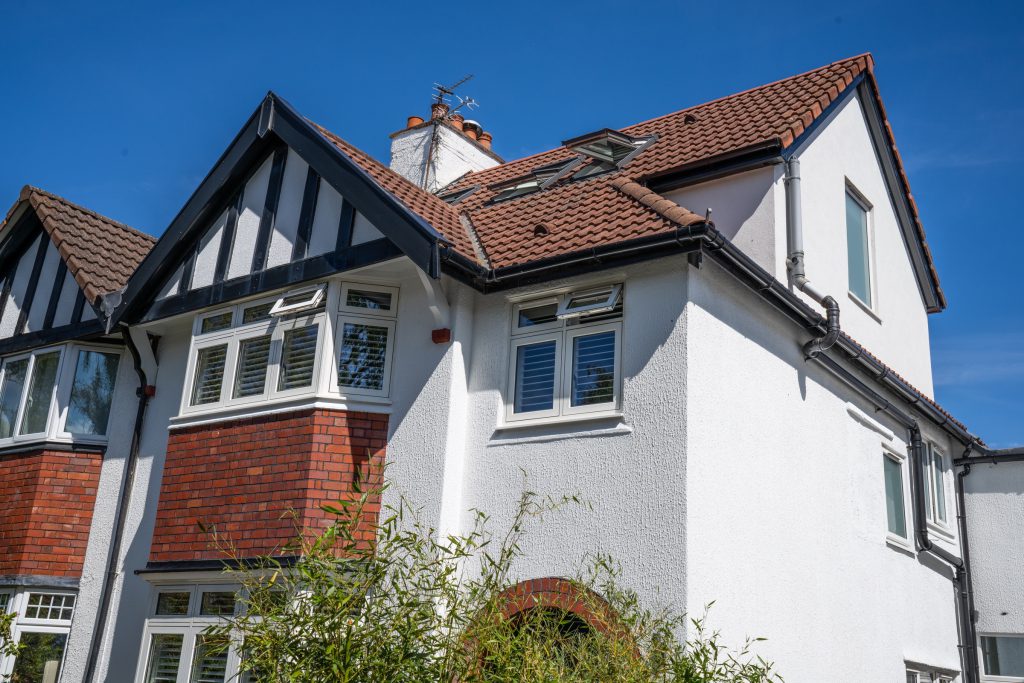 Exterior view of the side and rear dormer of a loft conversion in Redland, Bristol