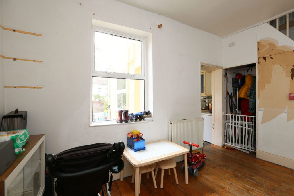 Dining and living room before the full house refurbishment in Easton, Bristol