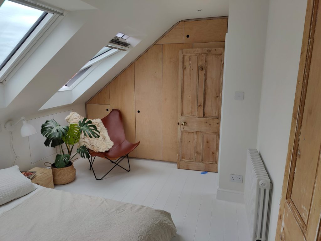Bespoke fitted wardrobes in a Bristol loft conversion by J Vincent